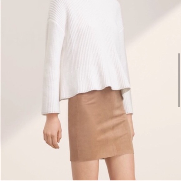 Aritzia Wilfred Free Vegan Suede Mini Skirt-Bidot - Picture 3 of 7